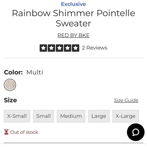 BKE Rainbow Shimmer Pointelle Sweater - Picture 3 of 9
